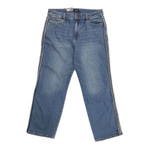 Express Women's Regular Fit High Rise Straight Leg Ankle Jean - Medium Wash